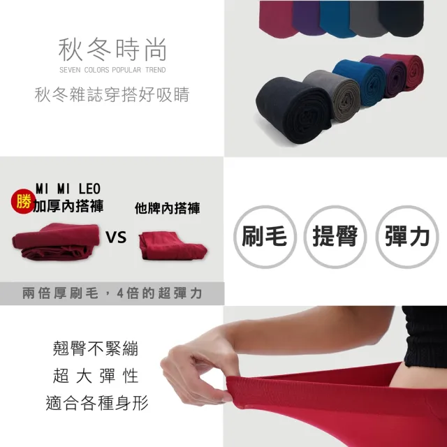 【MI MI LEO】2件組-台灣製機能保暖內搭褲(#機能褲襪#顯瘦#保暖#加厚#內搭褲)