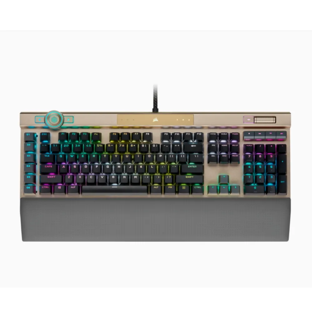 【CORSAIR 海盜船】K100 RGB 機械式電競鍵盤(玫瑰金/英版)