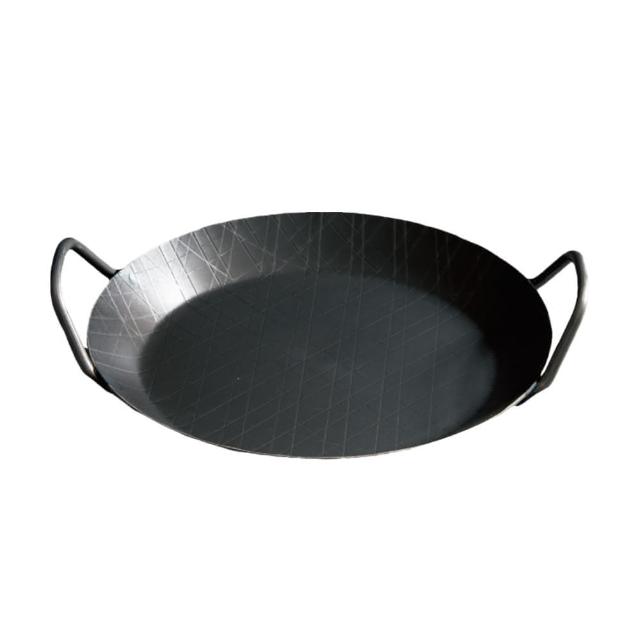 【TURK】德國 熱鍛造鐵鍋 土克鍋-雙耳20cm(露營平底鍋 煎鍋鐵鍋 斜格紋單柄鍋 戶外野炊 牛排煎鍋)