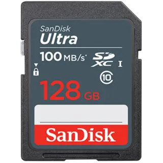 【SanDisk 晟碟】[全新升速版] 128GB UltraSDXC UHS-I C10  高階相機卡(升速版 100MB/s 7年保固)