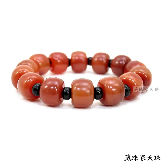 【藏珠家】特殊老紅玉髓盤珠手鍊天珠手鍊