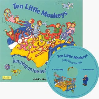 【Song Baby】Ten Little Monkey 十隻猴子在床上跳(童謠CD故事書)
