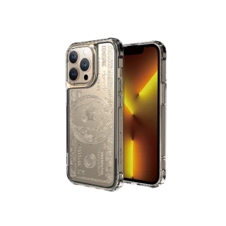 【ABSOLUTE】iPhone 13 Pro Max 6.7吋專用 LINKASEAIR電子蝕刻技術防摔抗變色抗菌大猩猩玻璃保護殼(美金)