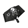 【YUNMI】太空人8骨全自動黑膠雨傘 晴雨兩用傘 遮陽傘 自動摺疊雨傘 折疊傘
