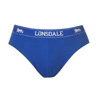 【LONSDALE 英國小獅】英式型男 低腰三角內褲2入(淺藍 LT421069)