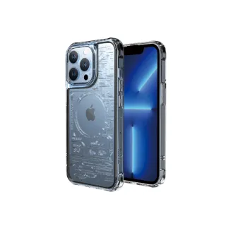 【ABSOLUTE】iPhone 13 Pro 6.1吋專用 LINKASEAIR電子蝕刻技術防摔抗變色抗菌大猩猩玻璃保護殼(電路板)