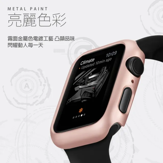 Apple watch 44mm 輕薄質感霧面烤漆錶框(Apple watch 44mm保護殼)