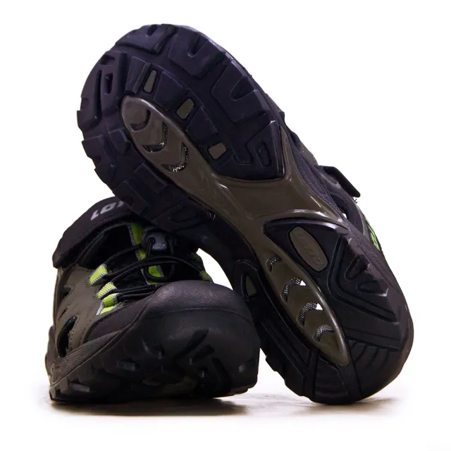 【LOTTO】男 專業排水護趾戶外運動涼鞋 冒險家系列(黑綠 3235)