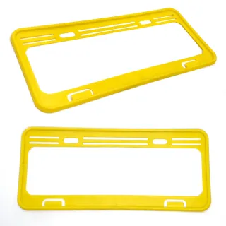 【IDFR】超質感新型7碼陽光黃車牌框 牌照框 保護框 每組1入(車牌框 牌照框)