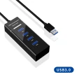 【JHS】USB3.0 4口HUB集線器 延伸器 120CM(筆電分線器 OTG 擴展器 擴充槽 電腦HUB 集線器 USB擴充)