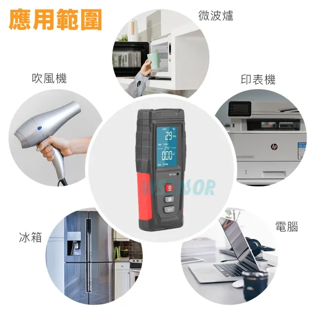 【Wsensor】電磁波檢測儀(WT3121│電磁輻射檢測儀│輻射偵測器│電磁波測試儀│電磁波測試計│BENETECH)