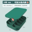 【mega收納】2入組 創意輕奢分隔帶蓋收納盒(內衣褲襪收納 整理盒)