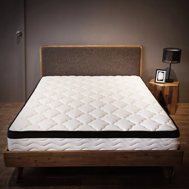 【Trohome 拓家設計家具】B&W黑白對話 / 黑白床墊(5尺/標準雙人床墊/台規/連結式彈簧)