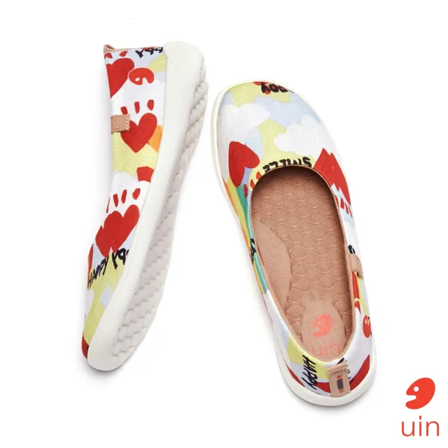 【uin】西班牙原創設計 女鞋 夏日彩虹休閒鞋W1123523(彩繪)