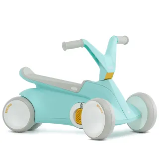 【BERG】荷蘭 GO2 兒童4輪多功能滑步自行車-湖水綠(學步車、嚕嚕車、腳踏車)