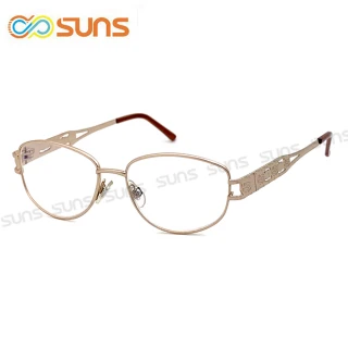 【SUNS】台灣製 濾藍光老花眼鏡 尊爵金框 高硬度耐磨鏡片 配戴不暈眩