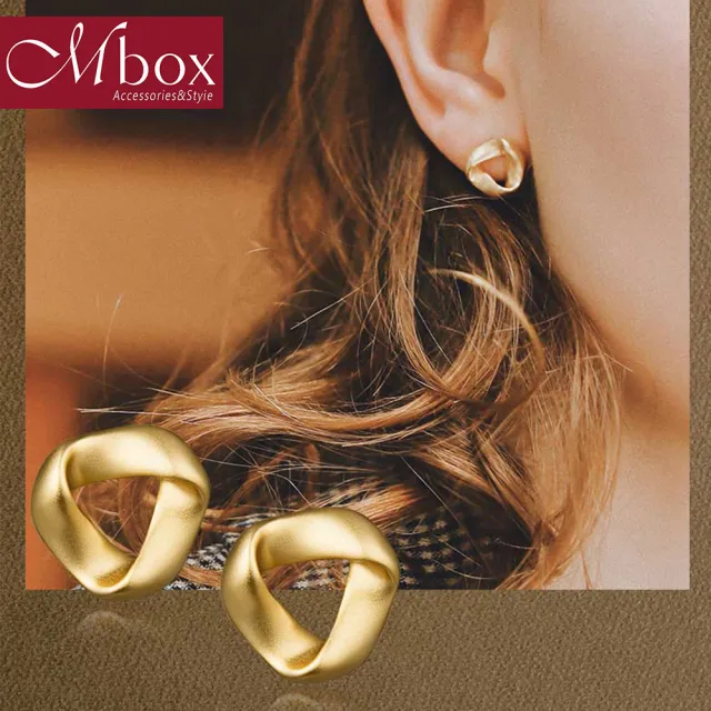 【Mbox】耳環 愛無止境 採用925銀 復古港味純銀高級耳環(純銀)