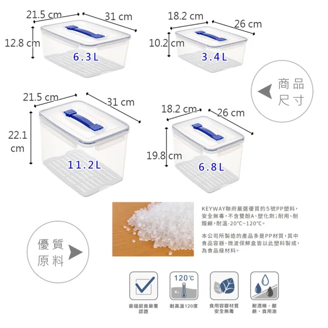 [愛收納X聯太工坊]天廚手提型保鮮盒3.4L(一入)