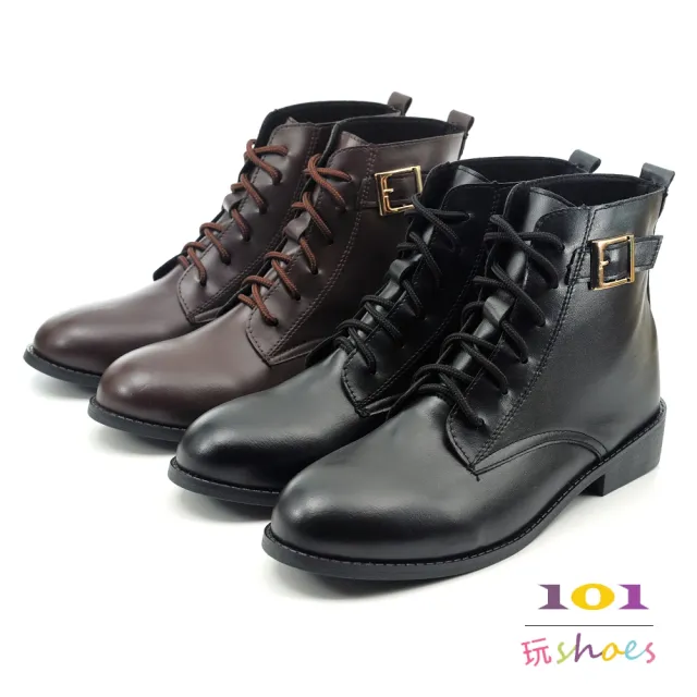 【101 玩Shoes】mit.學院風格綁帶牛津靴(黑/咖.36-40碼)