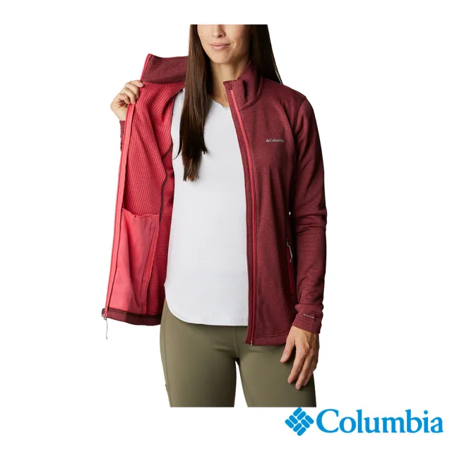 【Columbia 哥倫比亞 官方旗艦】女款- Omni-Wick快排防曬50刷毛外套-粉紅(UAR99650PK / 排汗.防曬.機能)