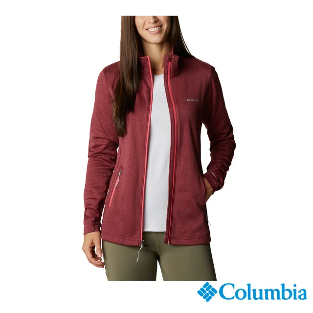 【Columbia 哥倫比亞 官方旗艦】女款- Omni-Wick快排防曬50刷毛外套-粉紅(UAR99650PK / 排汗.防曬.機能)