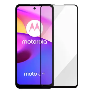 【Metal-Slim】Motorola Moto e40(全膠滿版9H鋼化玻璃貼)