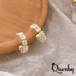 【Quenby】韓風新年新款浪漫花朵耳環/耳針(飾品/配件/