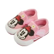 【Disney 迪士尼】迪士尼童鞋 米妮 大臉造型雙魔鬼氈寶寶鞋-粉(MIT台灣在地工廠製造)