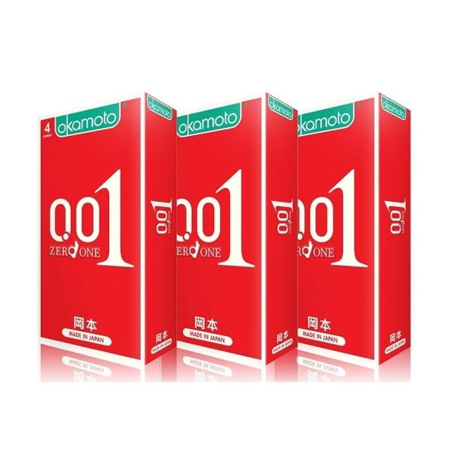 【okamoto 岡本】001至尊勁薄保險套4入*3盒(共12入)