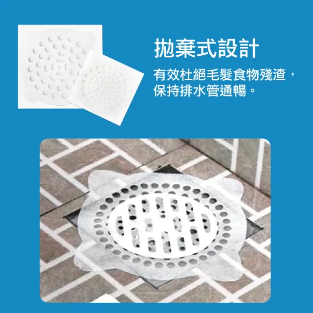 【AXIS 艾克思】拋棄式免沾手排水過濾網蓋網貼直徑10公分_75入(尺寸:S)
