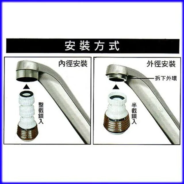 【月陽】台灣製造水龍頭360度旋轉2段式改良型省水器(CN9406)