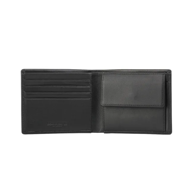 【BRAUN BUFFEL 德國小金牛】新遊牧族-TW 4卡零錢袋皮夾-黑色(BF380-315-BK) 錢包送禮推薦