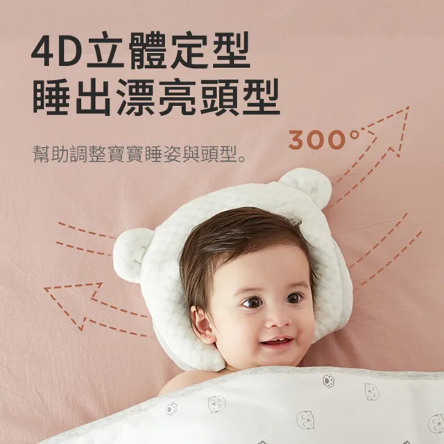 【ANTIAN】嬰兒寶寶定型枕頭 新生兒防扁頭枕頭 超透氣嬰兒塑形枕