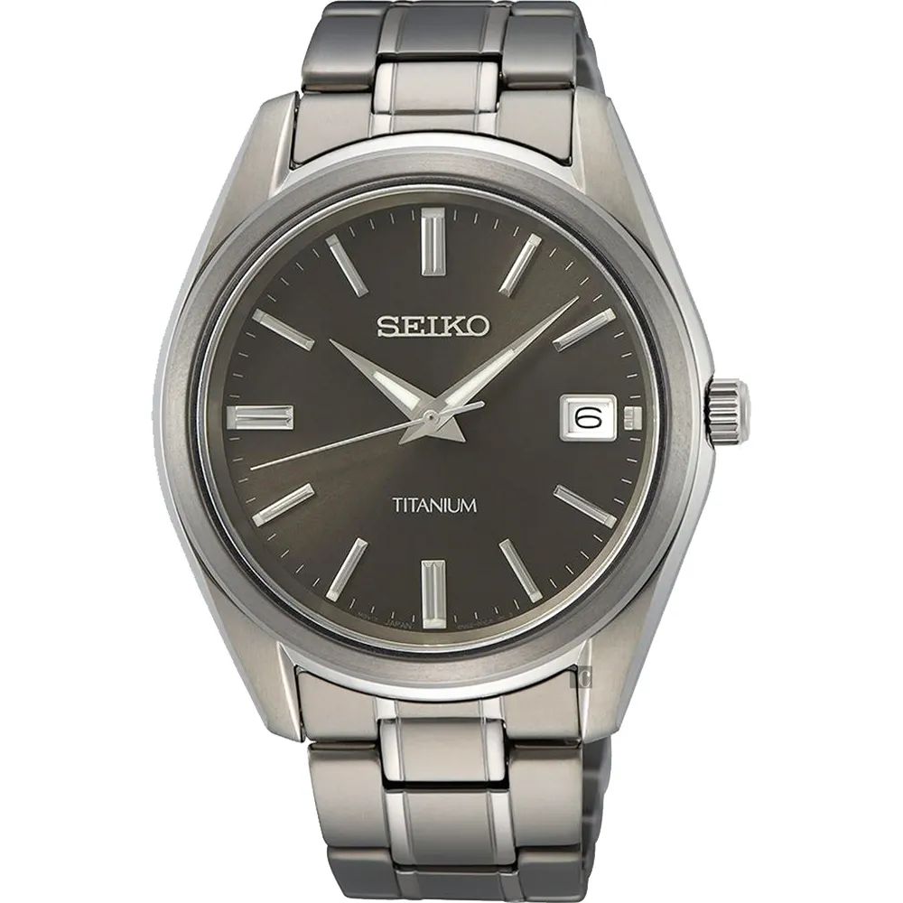 【SEIKO 精工】CS 鈦金屬簡約手錶-40mm 送6入手錶收藏盒(SUR375P1/6N52-00B0D)