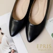 【EPRIS 艾佩絲】現貨 OL上班鞋尖頭系列3公分 通勤低跟鞋 黑色低跟鞋 低跟鞋推薦 20.5-26-時尚黑(黑色跟鞋)