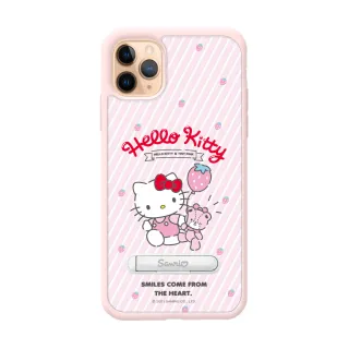 【apbs】三麗鷗 Kitty iPhone 11 Pro Max / 11 Pro / 11 減震立架手機殼(草莓凱蒂)