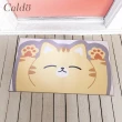 【Caldo 卡朵生活】慵懶橘貓可裁PVC防水入門地墊