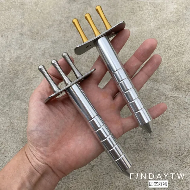 FINDAY】三叉排酸棒｜電鍍鈦(台灣製｜排酸棒三叉｜撥筋棒｜刮痧刀
