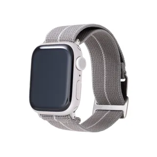 【Gramas】Apple Watch 44/45/46/49mm 法國海軍帆布錶帶(灰)