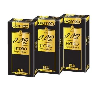 【okamoto 岡本】002 Hydro水感勁薄保險套6入*3盒(共18入)