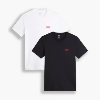 【LEVIS】男款 2件組短袖素T恤 / 修身版型 / 迷你經典Logo 人氣新品 79681-0026