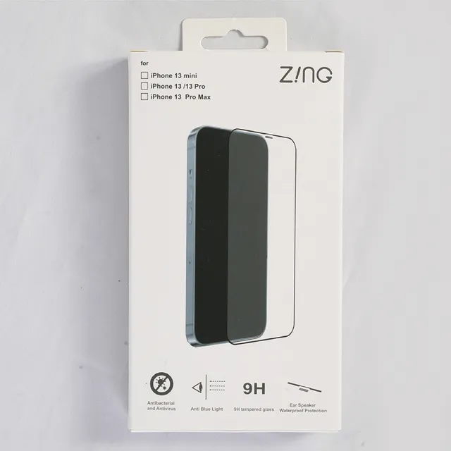 【ZING】iPhone 13 mini 5.4吋 2.5D滿版黑框  抗菌戰士玻璃貼(抗菌 抗病毒)