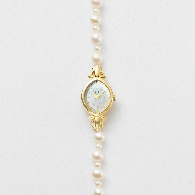 【agete】淡水珍珠腕錶
