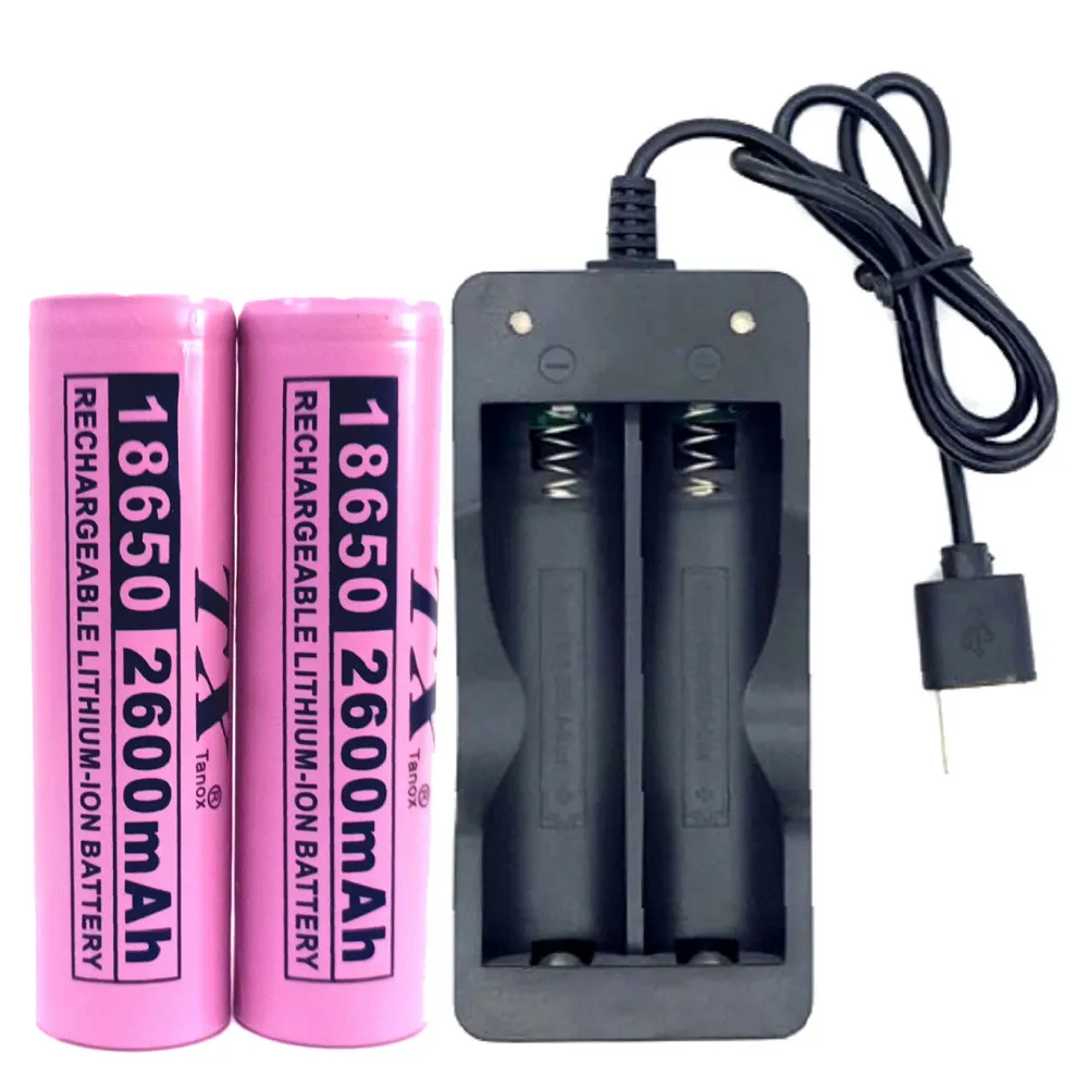 【TX 特林】18650鋰充電池2600mAh-2入+USB充電器(2600-2+USB)