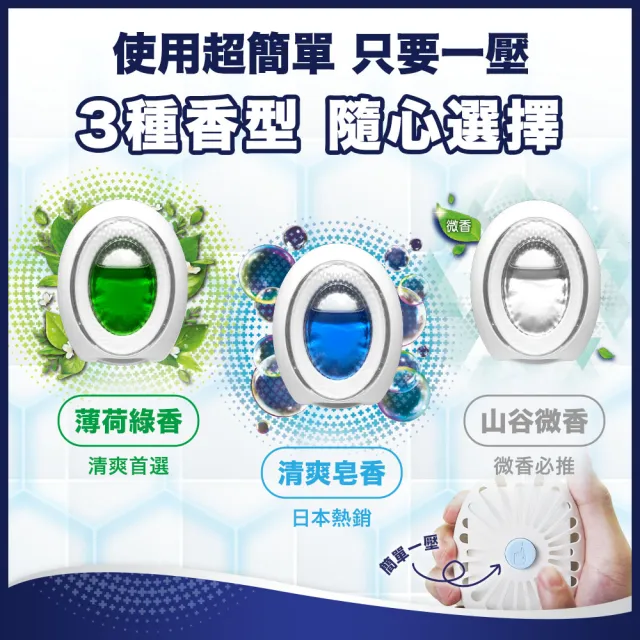 折價券專用【日本風倍清】浴廁用抗菌消臭防臭劑/芳香劑 6入組
