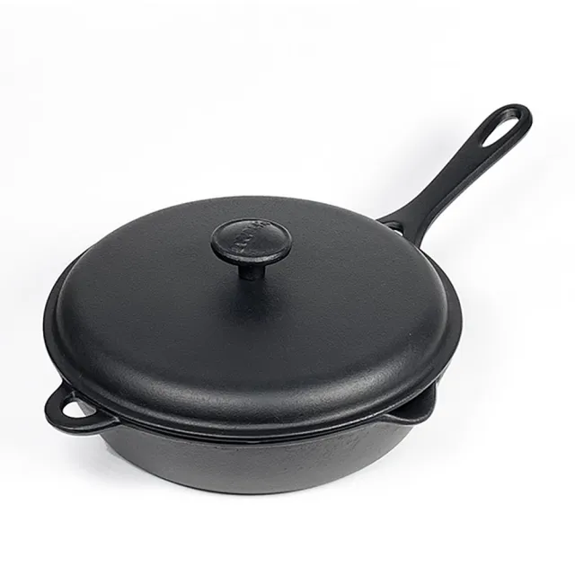 【福介商店】南部鐵器 日本鑄鐵鍋 IWACHU 岩鑄 鑄鐵單柄平底鍋24cm 附鐵蓋 單柄 炒鍋 煎鍋