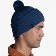 【BUFF】TIM 美麗諾針織保暖毛球帽-丹寧藍(日常/休閒/禦寒/毛帽/針織帽)