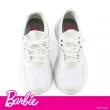 【Paidal】Barbie芭比經典Logo跳色款老爹鞋(銀白)