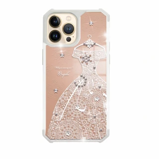 【apbs】iPhone 13 Pro Max / 13 Pro / 13 軍規防摔鏡面水晶彩鑽手機殼(禮服奢華版)