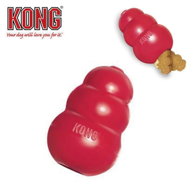 【KONG】Classic / 紅色經典抗憂鬱玩具 M號（T2）(狗玩具/犬玩具)